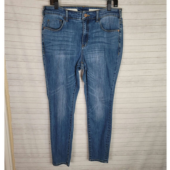 PILCRO & THE LETTERPRESS HIGH RISE SKINNY MID WASH JEANS, SZ 31 - Picture 1 of 14